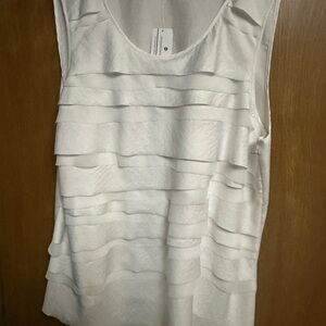 Christopher & Banks sleeveless ruffled top NWT